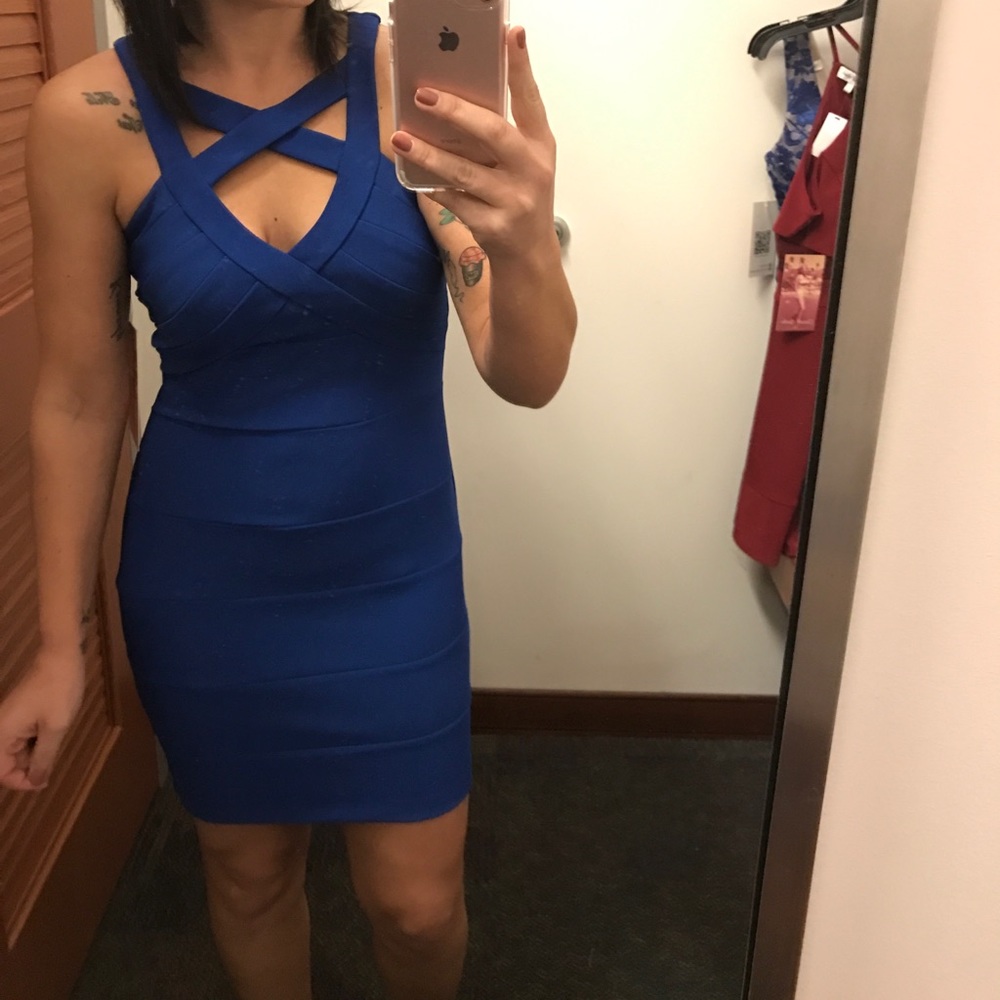 Strappy bodycon mini dress